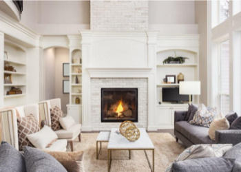 Some Living Rooms With A Fireplace And TV SET